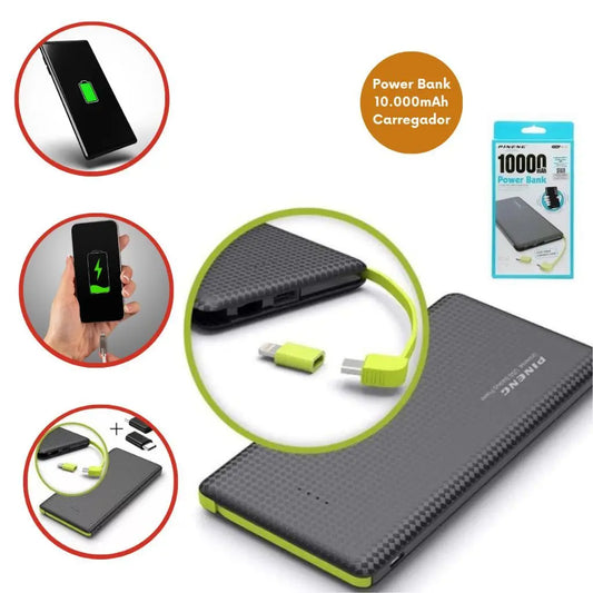 Pineng Power Bank 10.000mAh – Portátil!