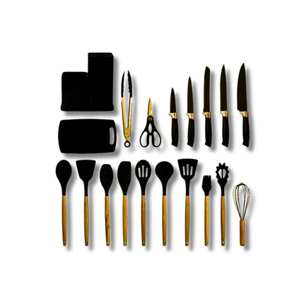 Kit Completo com 19 Utensílios Essenciais para Cozinha